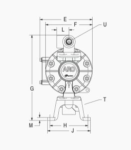 Máy bơm màng khí nén ARO 1/2 inch Non-Metallic dòng EXP Compact Series PD05P