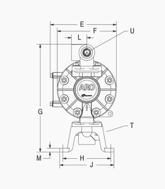 Máy bơm màng khí nén ARO 1/2 inch Non-Metallic dòng EXP Compact Series PD05P