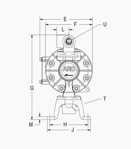 Máy bơm màng khí nén ARO 1/2 inch Non-Metallic dòng EXP Compact Series PD05P