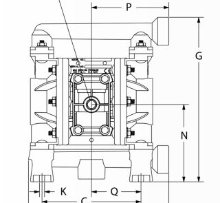 Máy bơm màng khí nén ARO 3/8 inch Non-Metallic dòng EXP Series chính hãng